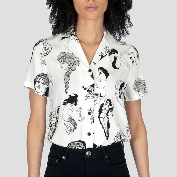 Straight to Hell Tops - Straight to Hell Manners and Morals Vintage Faces Shirt